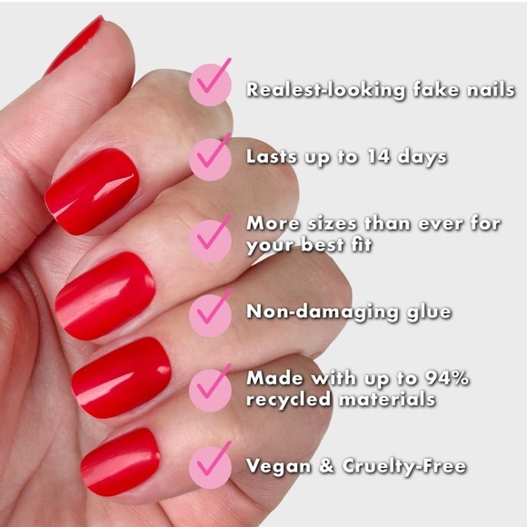 CV | Olive and June | Instant Mani Press-On Nails (Glue) | Short, Squoval - Picture 4 of 5